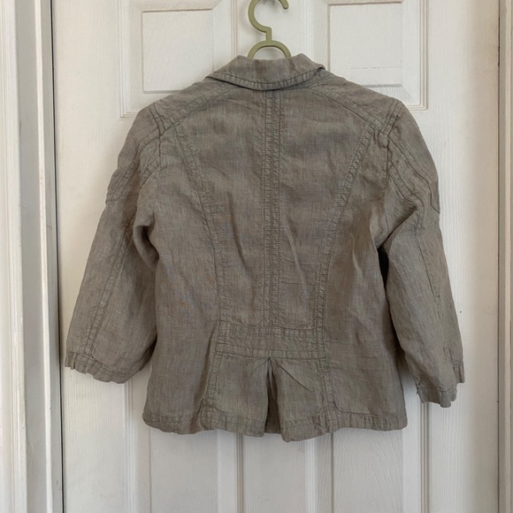 Light Green Beige Jacket with Pocket Details Sz S - Picture 2 of 16